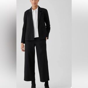 Eileen Fisher Classic Black Open Front Blazer